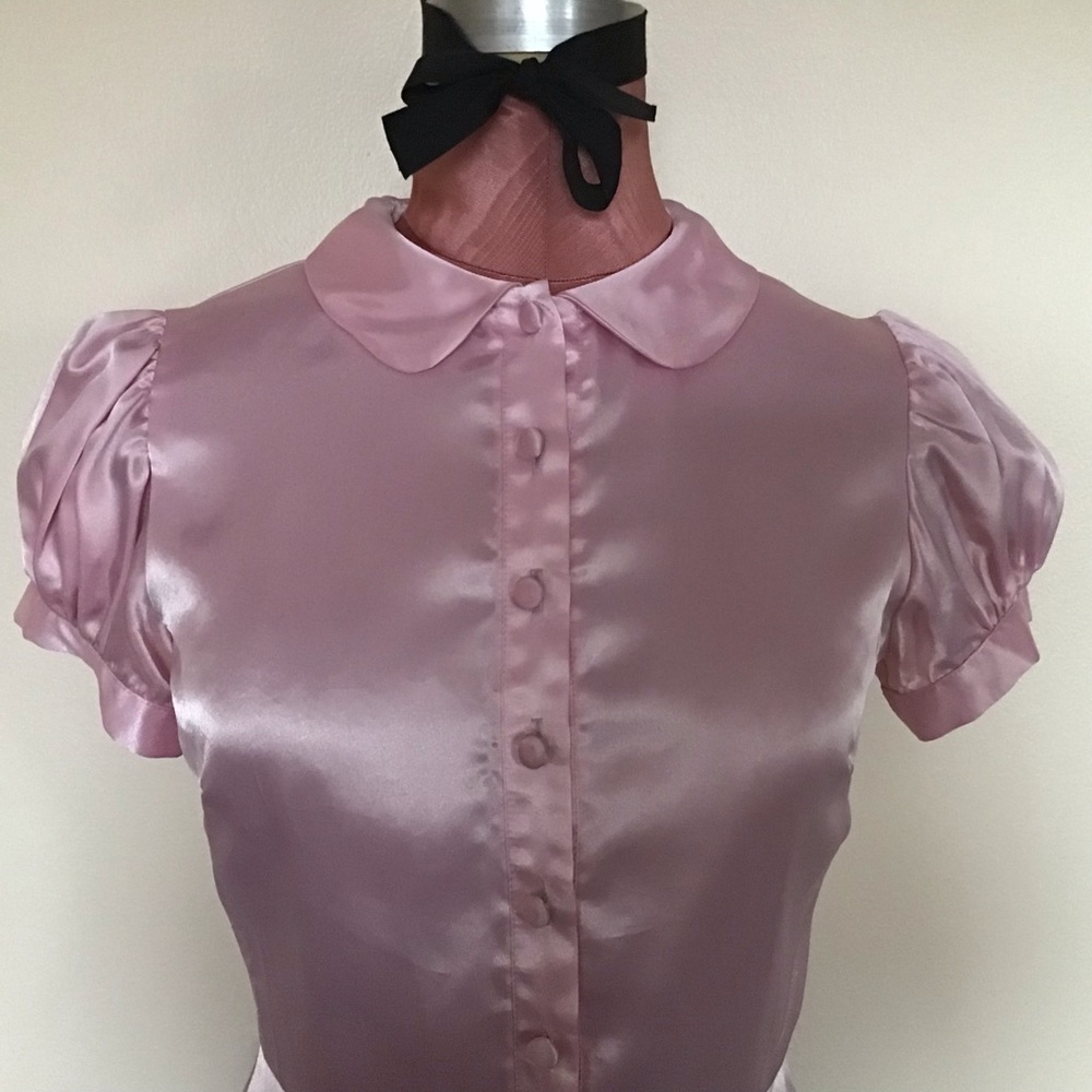 Structural Puff Blouse Pink